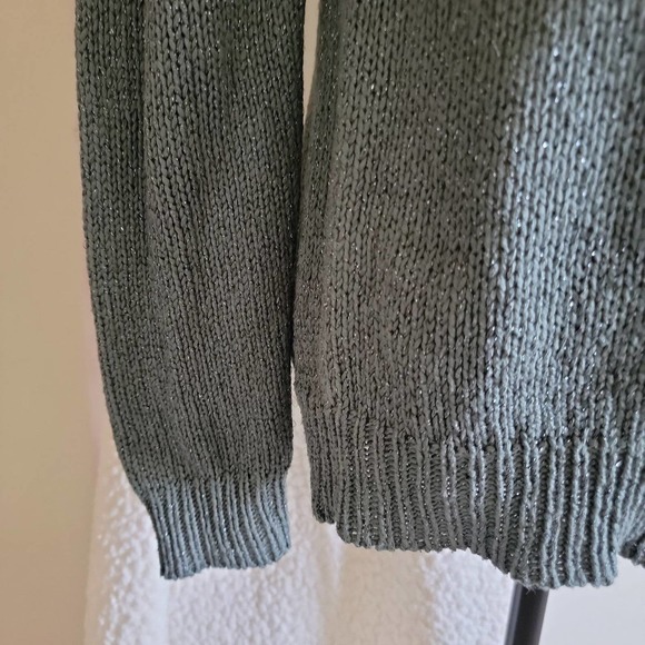 Relativity Grey Sparkle Knit Sweater Size L - Picture 3 of 4